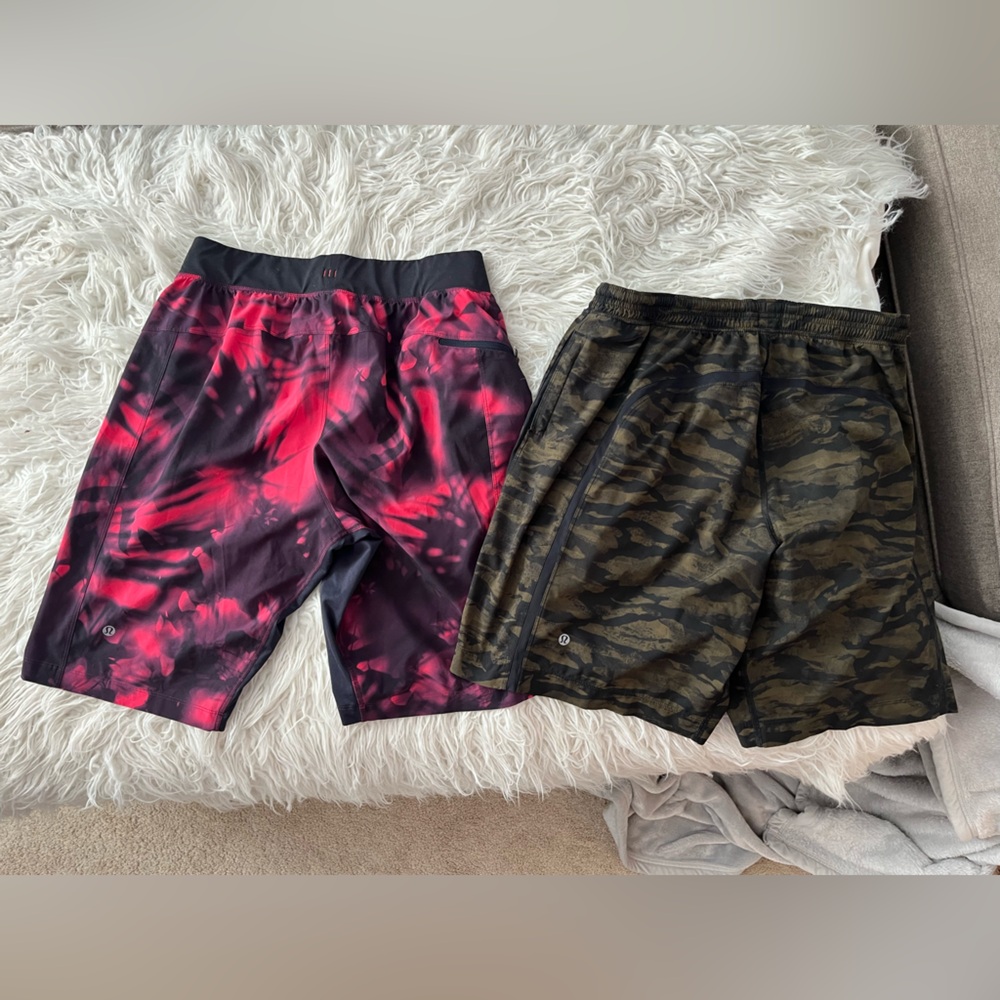 2 pairs Lululemon Men’s Shorts size Medium 9 inch